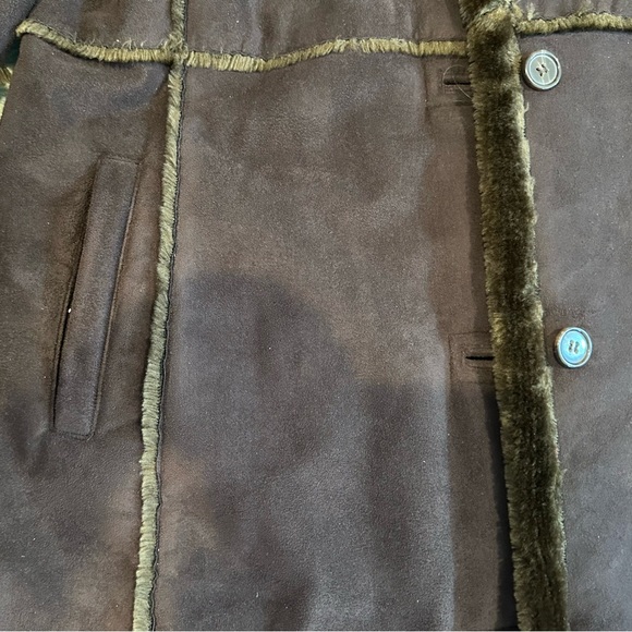 Faux Suede or Shearling Fur-Lined St. John’s Bay Coat, Small Petite - Picture 7 of 11